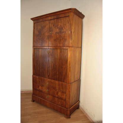 Secretaire scrittoio credenza Umbertino rovere massello originale fine ottocento