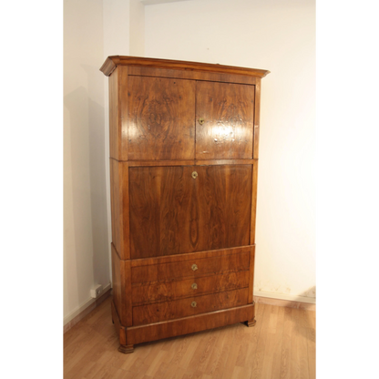 Secretaire scrittoio credenza Umbertino rovere massello originale fine ottocento