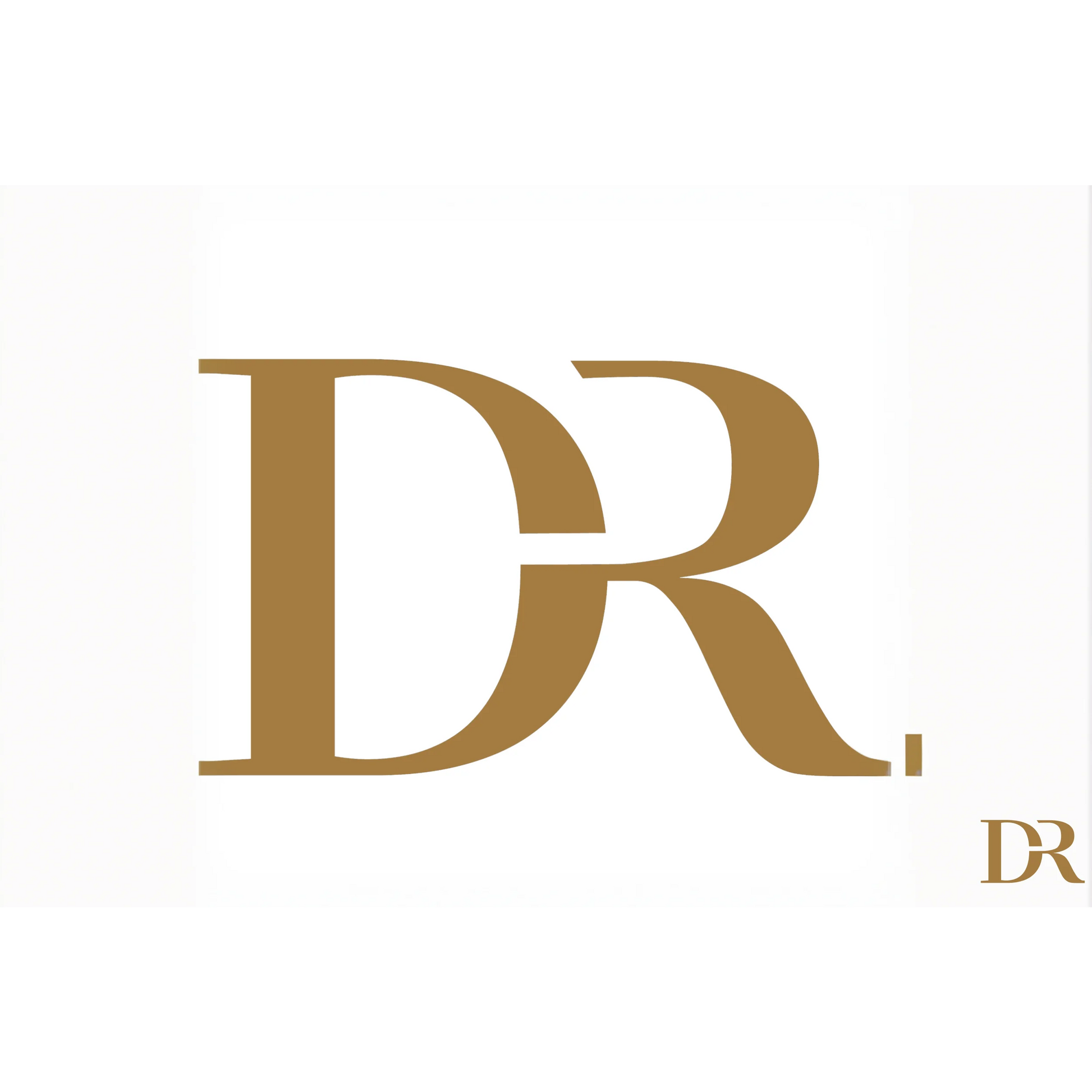 Logo monogram DR in oro per Servizio di Restauro Dario