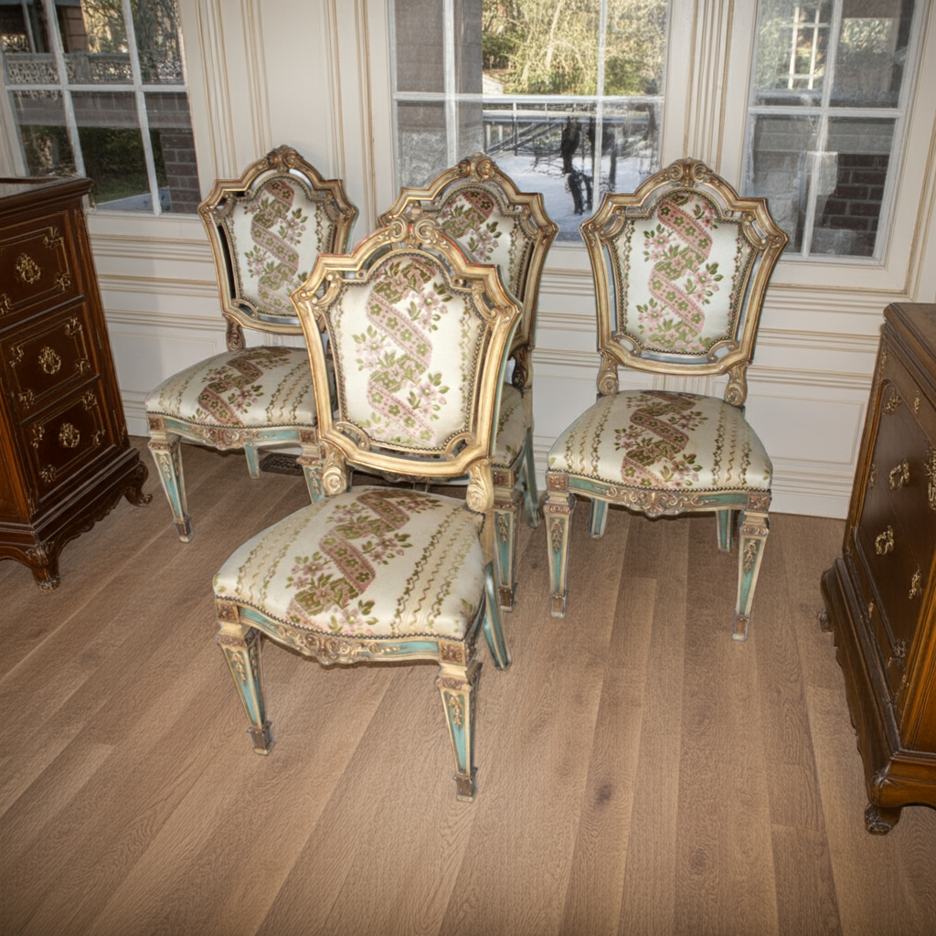 Set di 4 sedie Napoleone III stile napoleone III seconda metà ottocento Francia