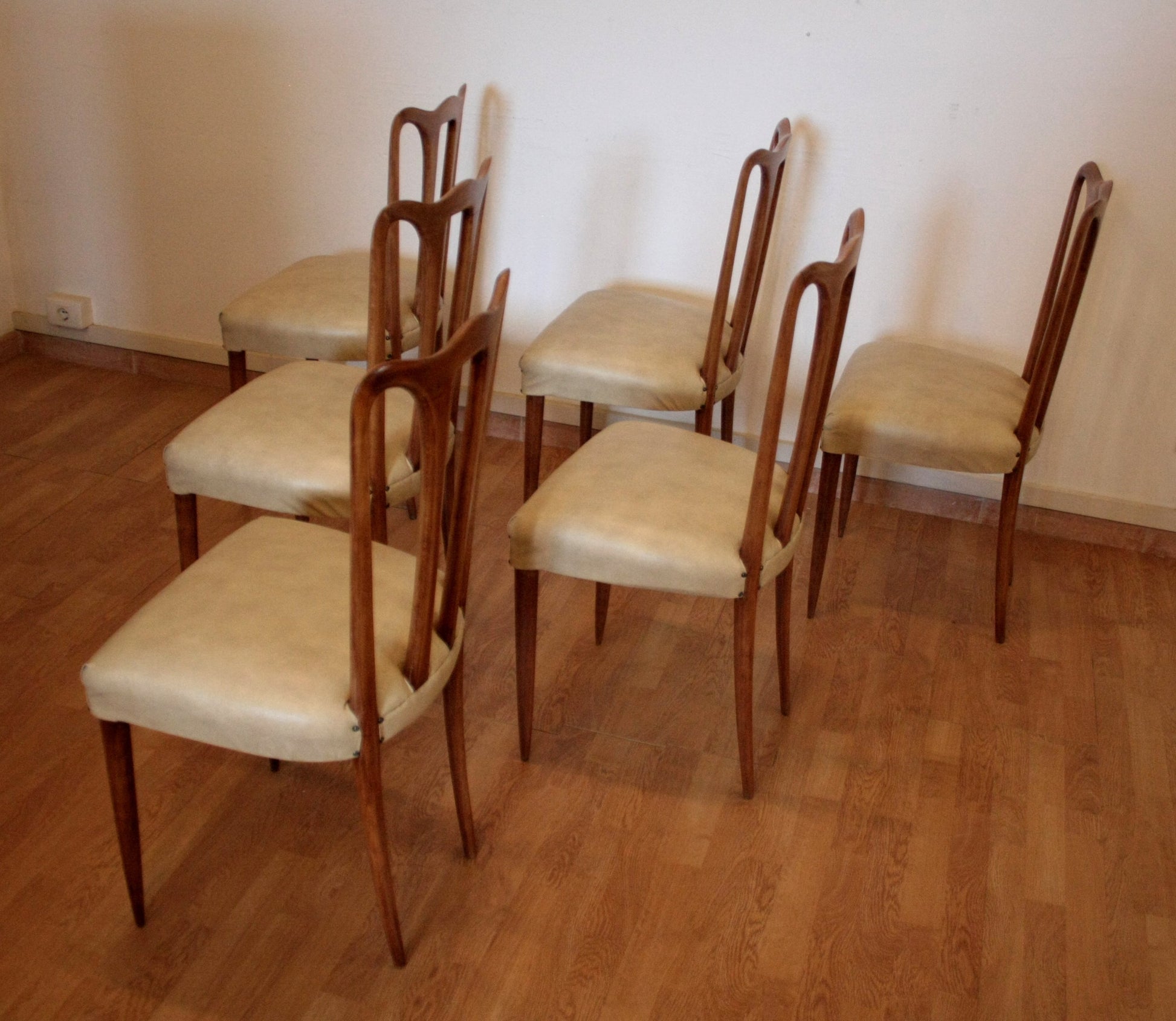 Set 6 sedie mid-century modern vintage design Italia per la casa in stile retro