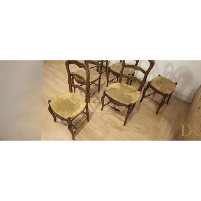 Set di sedie provenzali rustiche rovere massello ottocento in ottime condizioni