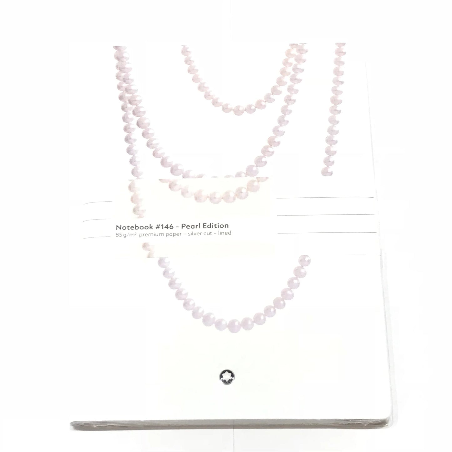 Montblanc blocco note bianco con design di collana di perle copertina con carta premium 85 g m² righe ladies edition