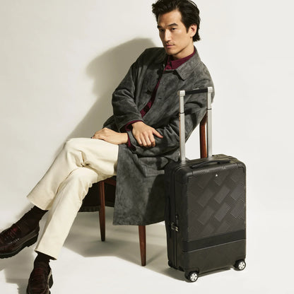 Montblanc trolley da cabina compatto nero in hardshell con manico telescopico e quattro ruote per la prossima avventura livello successivo