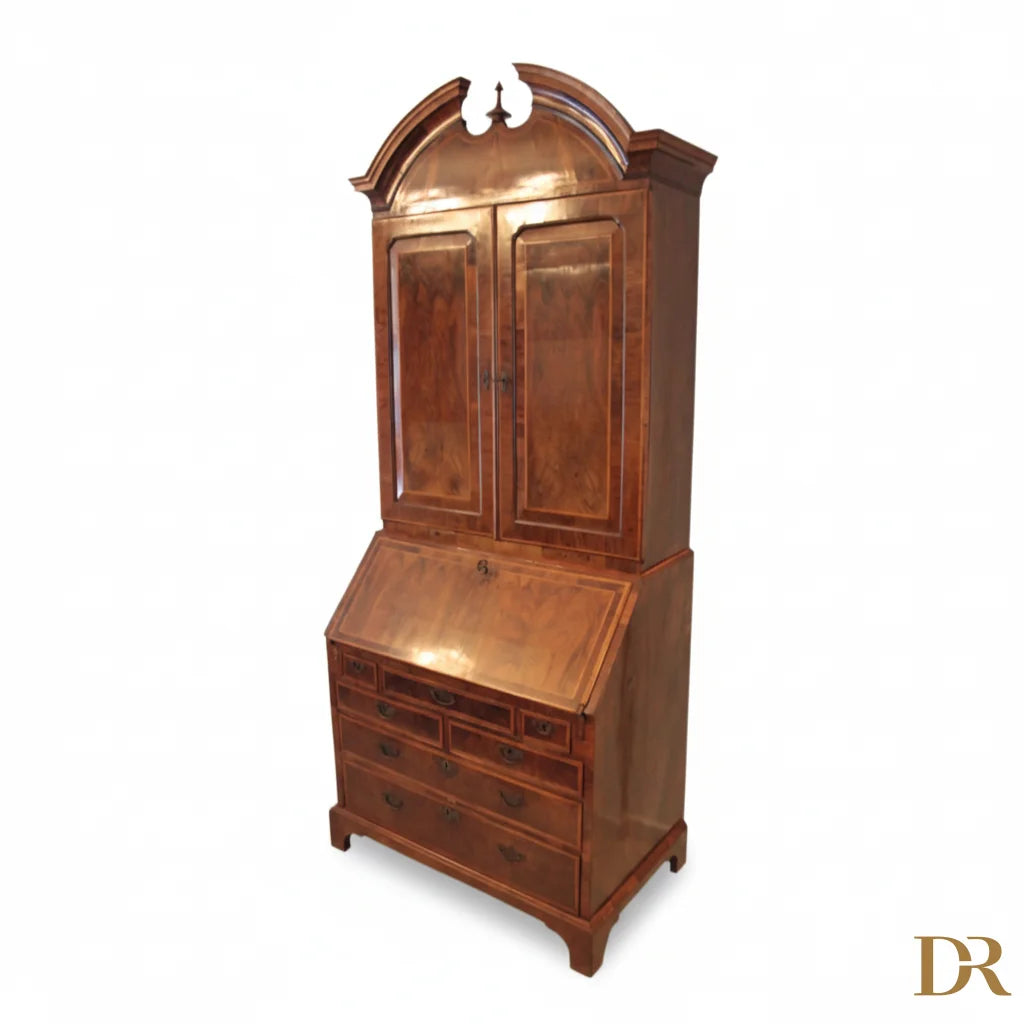 Trumeaux Secretaire scrivania cassettiera Luigi XVI Inglese vintage in noce