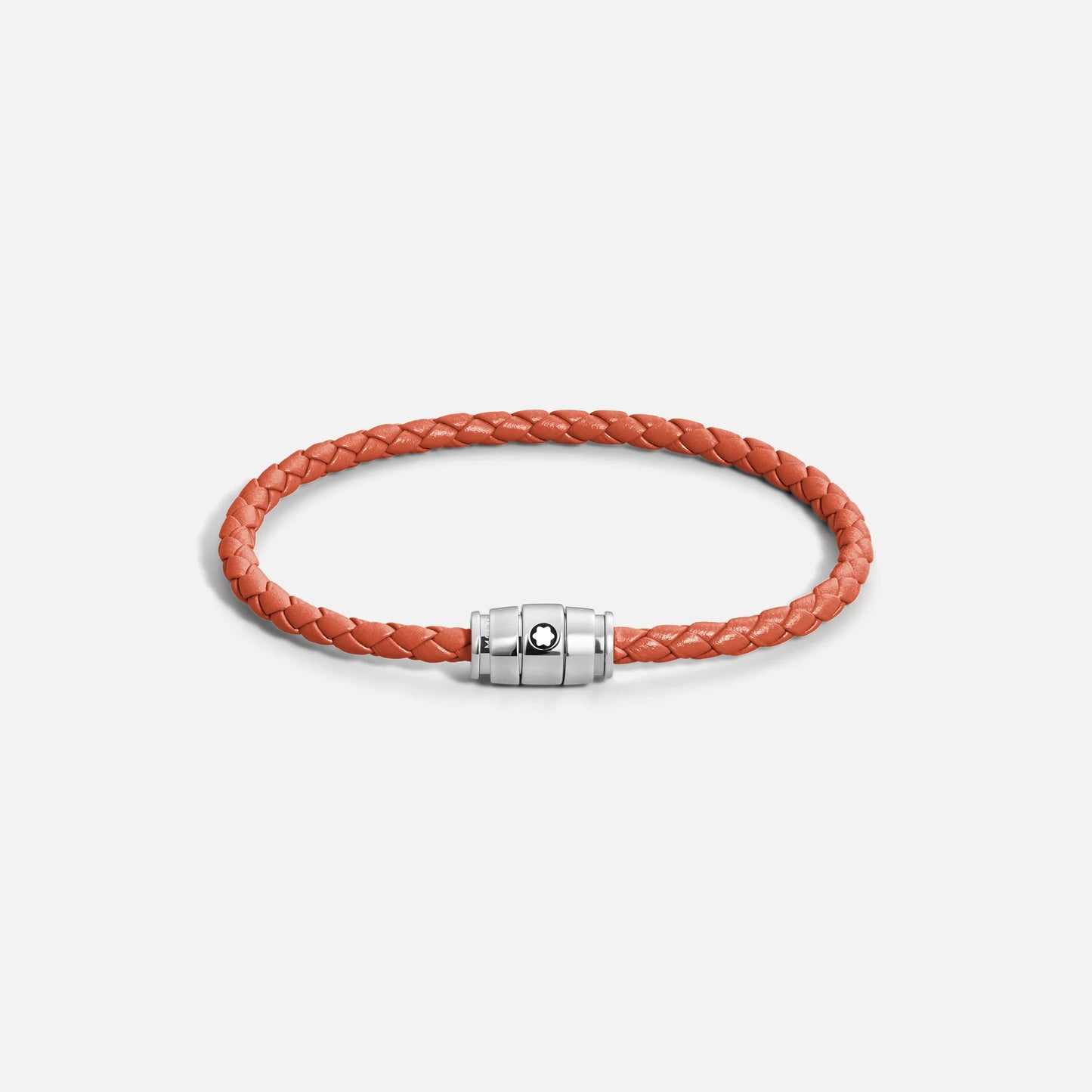 Montblanc 3-ring steel bracelet with Meisterstück Cayenne leather size L 13429168