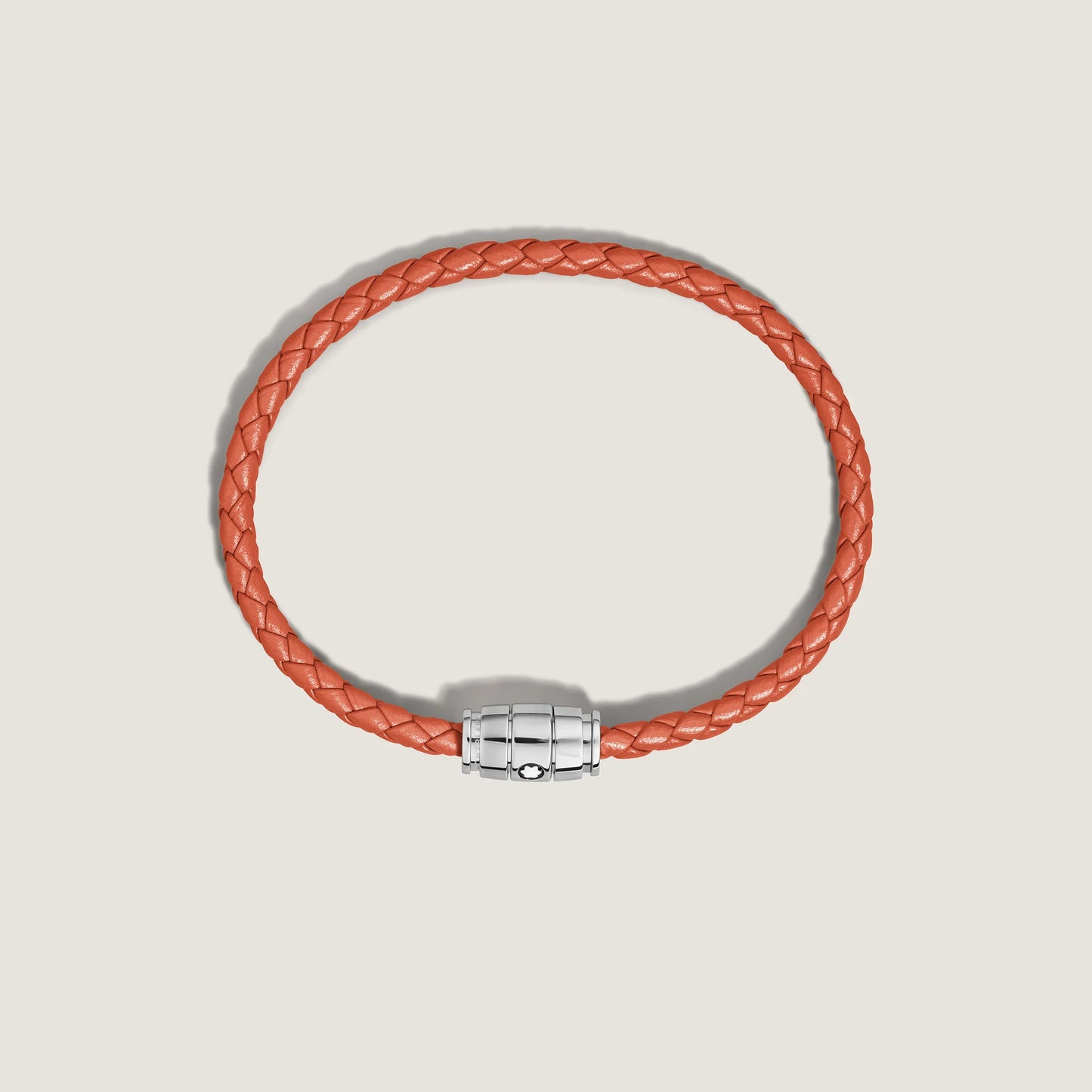 Montblanc 3-ring steel bracelet with Meisterstück Cayenne leather size L 13429168