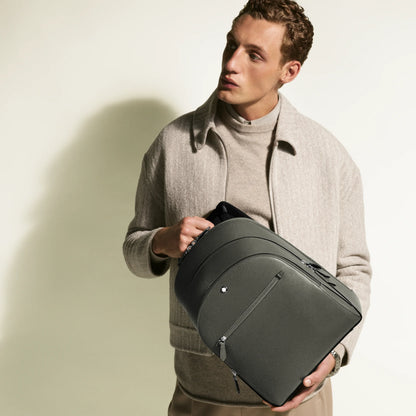 Montblanc Sartorial Medium Backpack with 3 Compartments, Medium Grey 199360