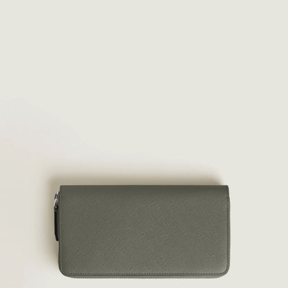 Montblanc portafoglio 12 scomparti con cerniera completa Sartorial grigio medio 199371