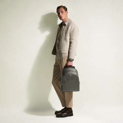 Montblanc Sartorial Medium Backpack with 3 Compartments, Medium Grey 199360
