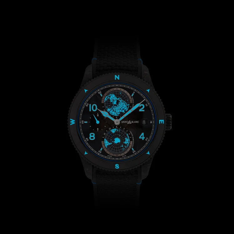 Montblanc Watch 1858 Geosphere Carbo₂ 0 Oxygen Limited Edition 1969 Pieces 43mm Black Automatic 132300