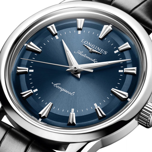 Longines Uhr Conquest Heritage 38mm blau automatisch Stahl L1.649.4.92.2,