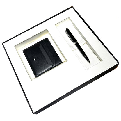 Montblanc Pix Ball Set and Credit Card Holder 6cc Meisterstuck Black 137793