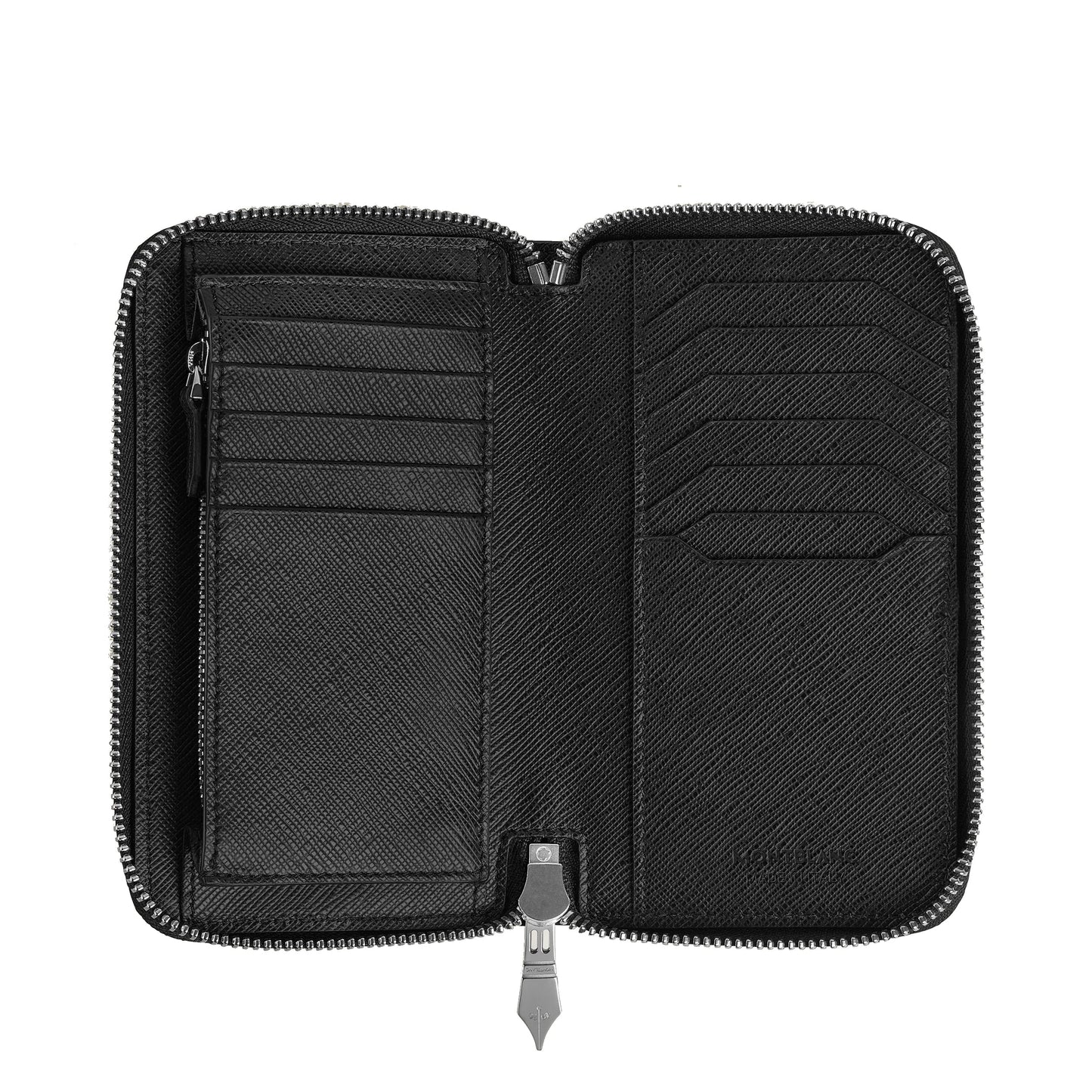 Montblanc Wallet 12 Compartments with Medium Zipper Sartorial Tweed Blue 220362