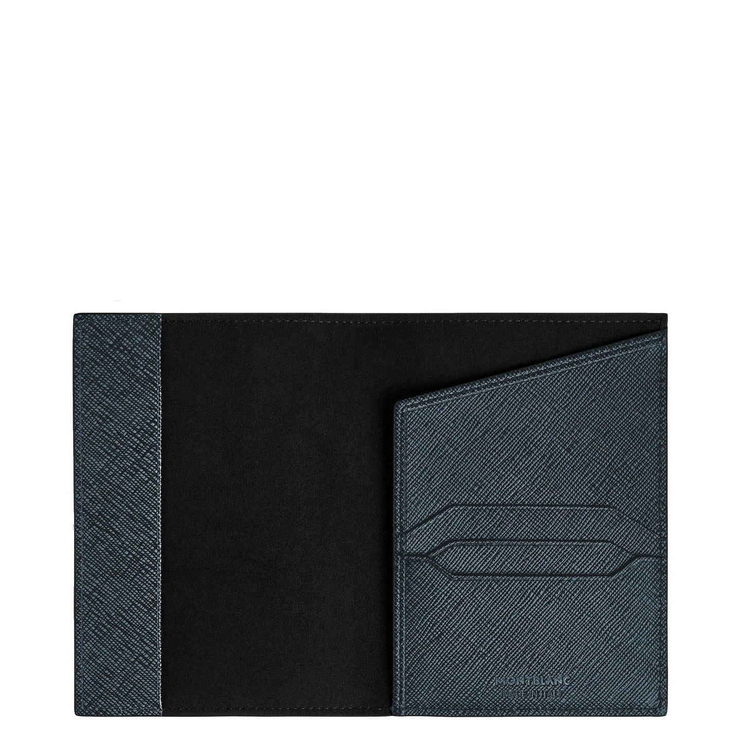 Montblanc Sartorial Tweed Passport Case Blue 220433