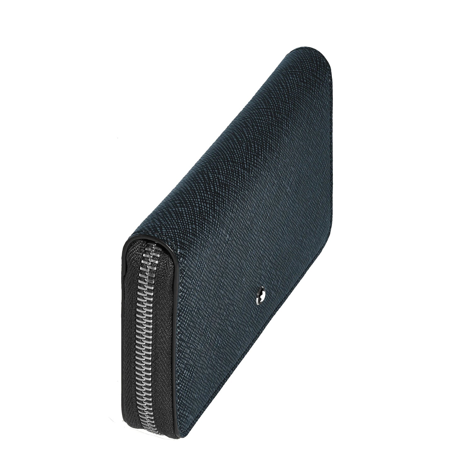 Montblanc Wallet 12 Compartments with Medium Zipper Sartorial Tweed Blue 220362