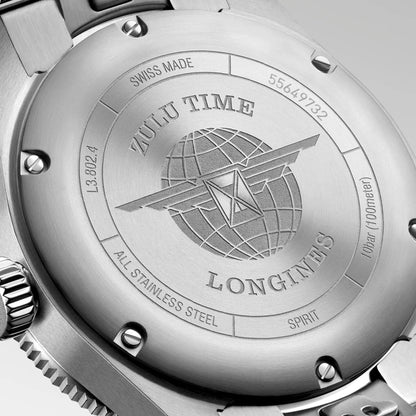 Longines Uhr Spirit Zulu Time 39mm Anthrazit Automatik Stahl L3.802.4.63.6