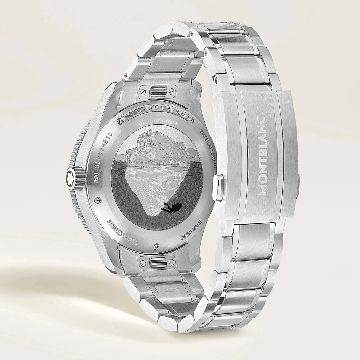 Montblanc Watch Iced Sea Automatic Date 0 Oxygen 38mm White Automatic Steel 134024