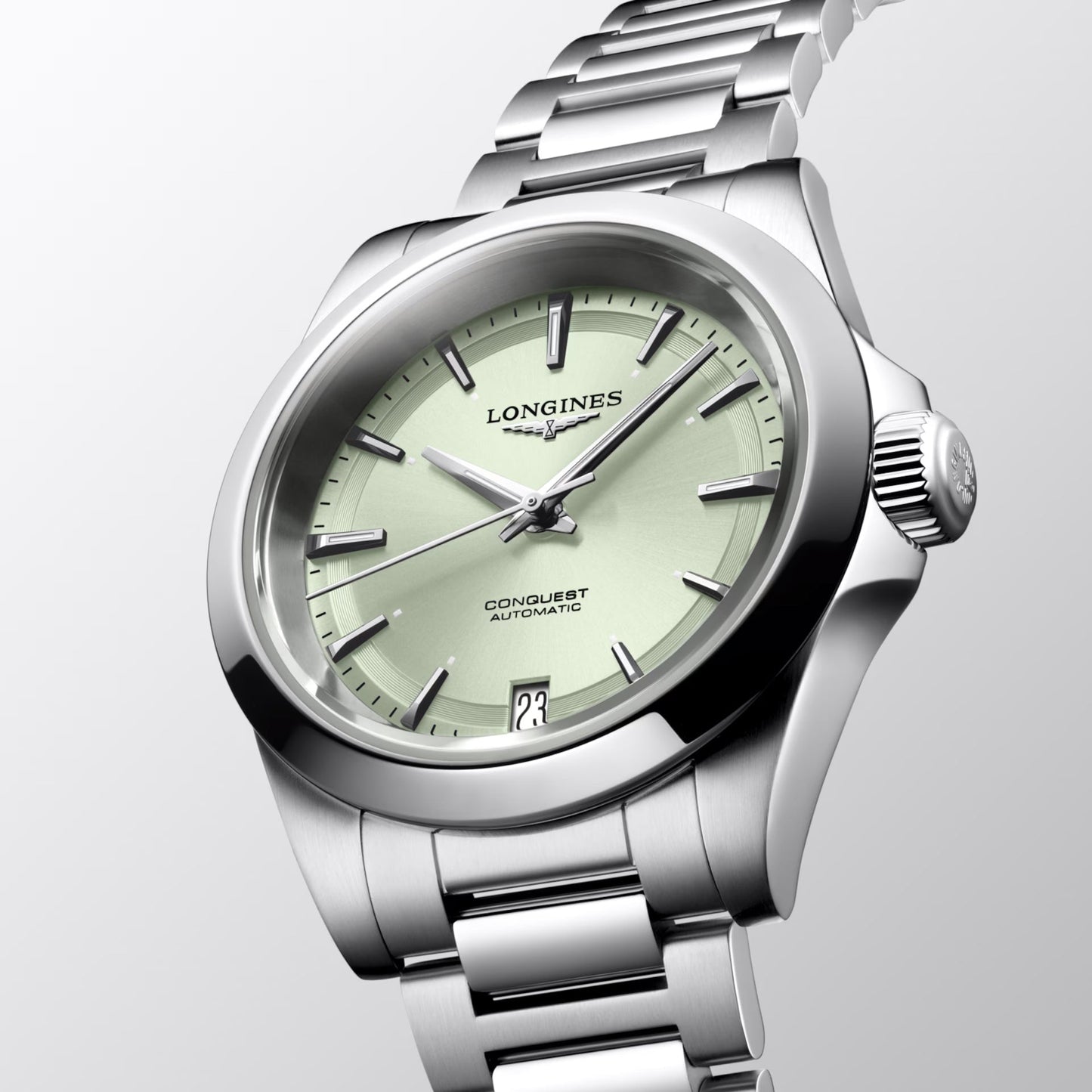 Longines montre Conquest 34mm vert automatique acier L3.430.4.02.6