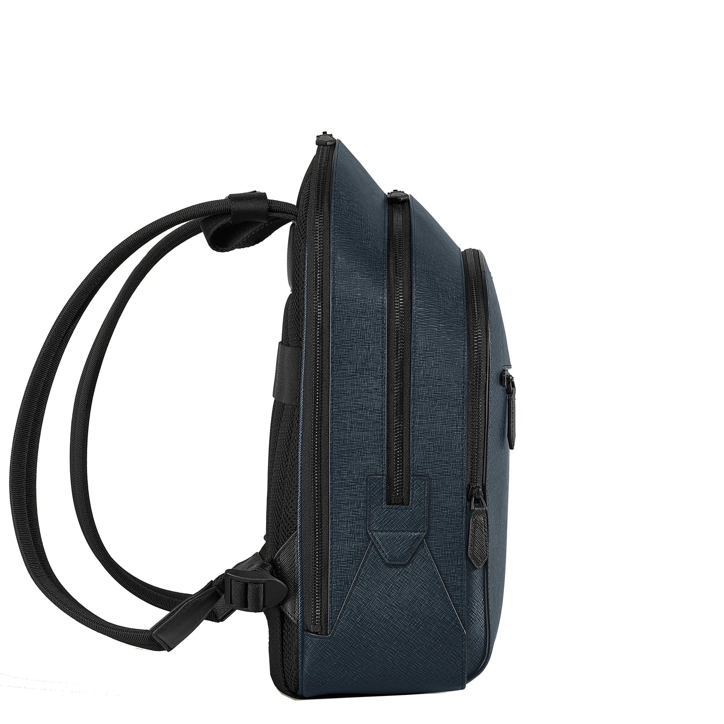 Montblanc Medium Sartorial Tweed Backpack in Blue with 3 Compartments 220335