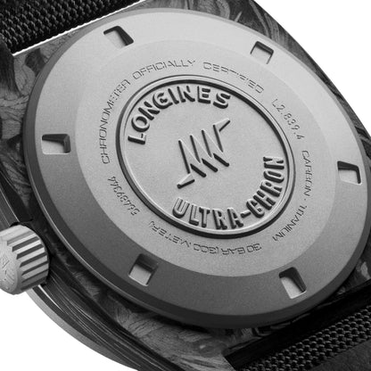 Longines Armbanduhr Ultra-Chron Carbon 43mm anthrazit automatisch Titan und Carbon L2.839.4.52.2
