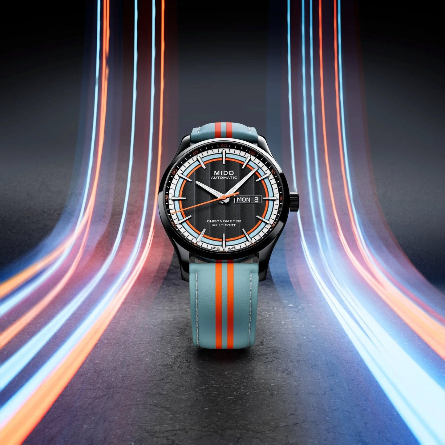 Mido watch Multifort Chronometer 1 Racer 42mm black automatic steel PVD finish black M038.431.36.051.00