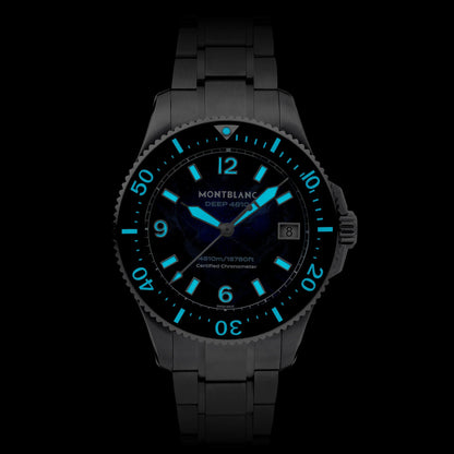 Montblanc Iced Sea 0 Oxygen Deep 4810 43mm Blue Automatic Titanium Watch 135634