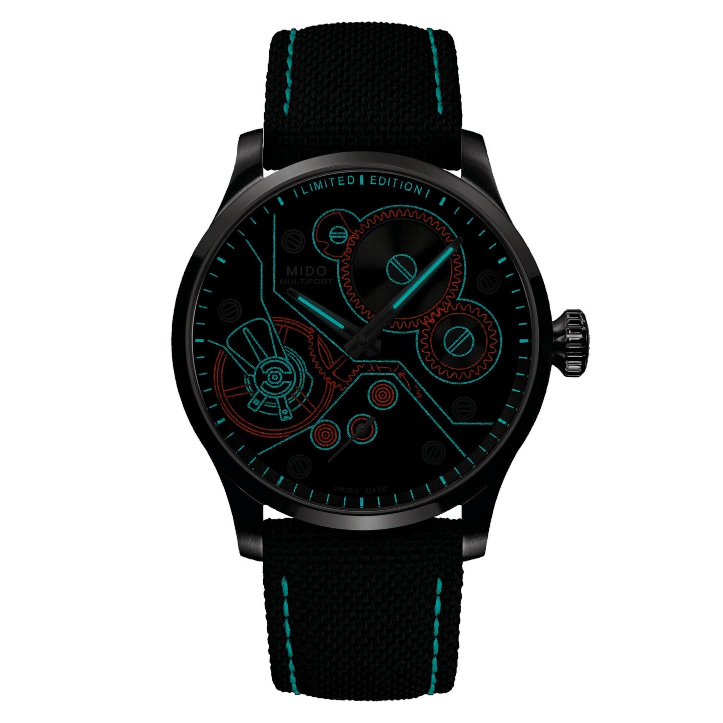 Mido Multifort Mechanical Watch Limited Edition 999 Pieces 44mm Anthracite Hand-Wound Steel M038.605.11.060.00