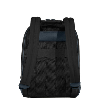 Montblanc Medium Sartorial Tweed Backpack in Blue with 3 Compartments 220335