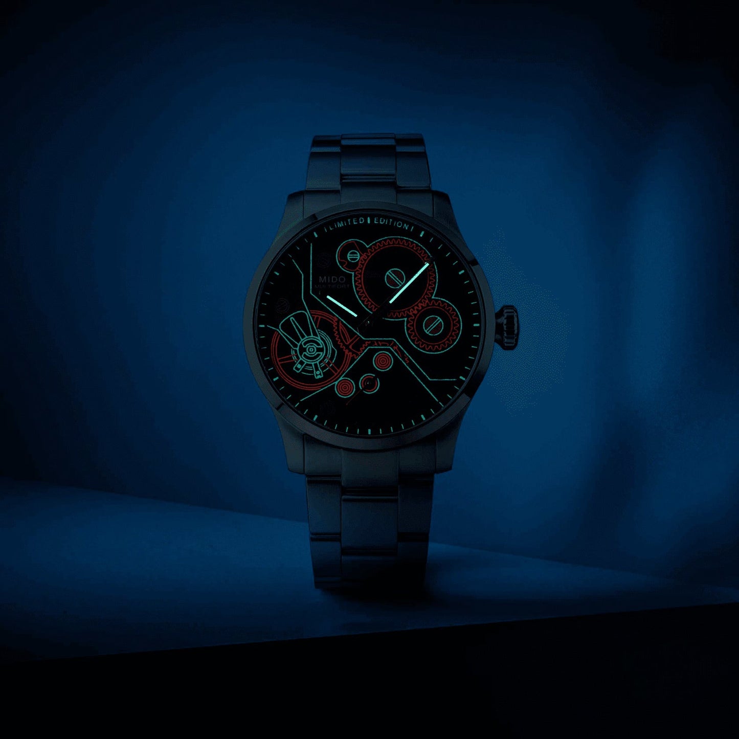 Mido Multifort Mechanical Watch Limited Edition 999 Pieces 44mm Anthracite Hand-Wound Steel M038.605.11.060.00