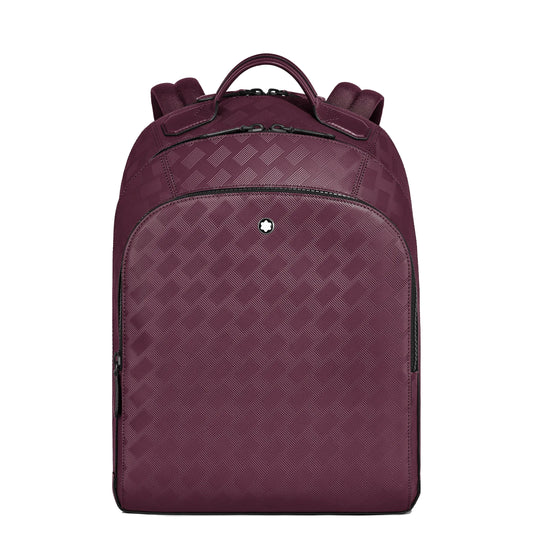 Montblanc zaino medio extreme 3.0 in bordeaux con texture a diamante e computer portatile tasche interne